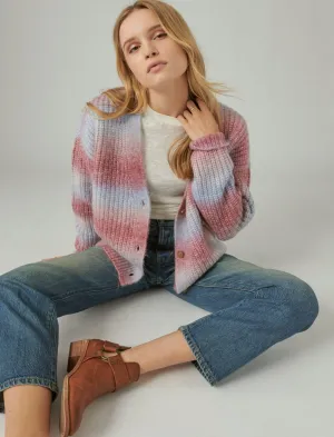 Lucky Brand Ombre Cardigan Blue And Pink Combo Lucky Brand