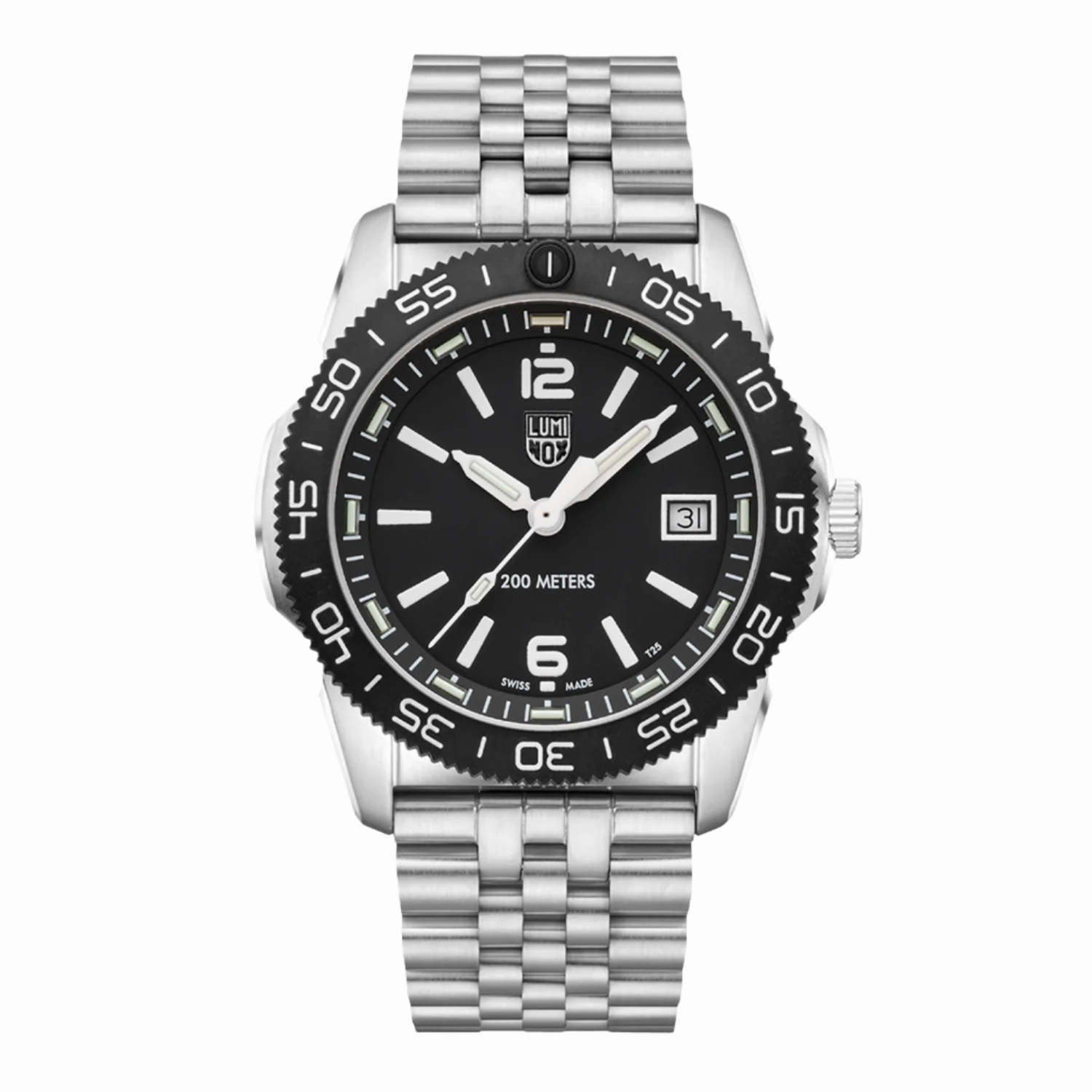 Luminox Pacific Diver Ripple Dive Black Dial Stainless Steel Watch XS.3122M.1 