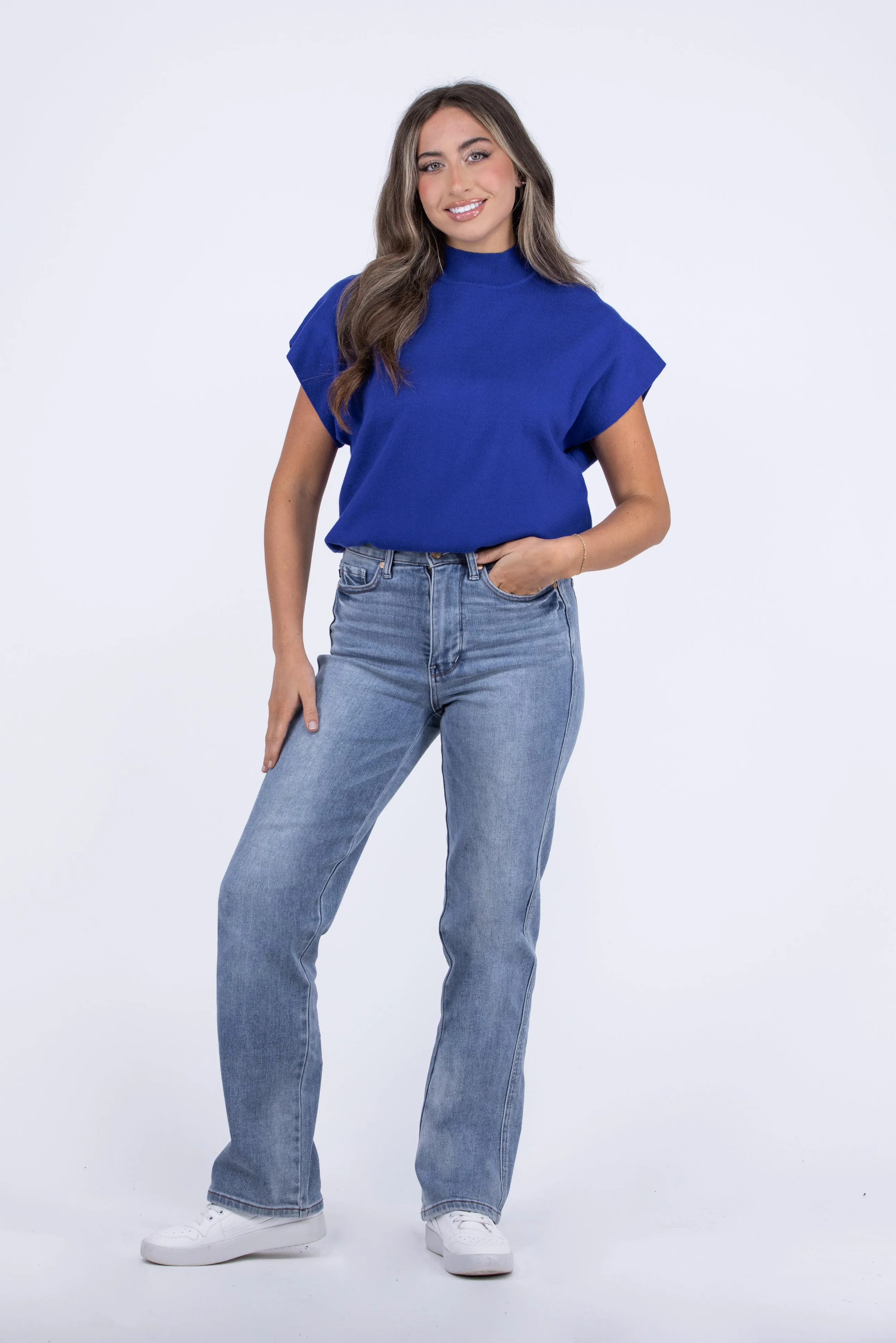 Made it Through Women's Rounded Neckline Boxy Sweater Top