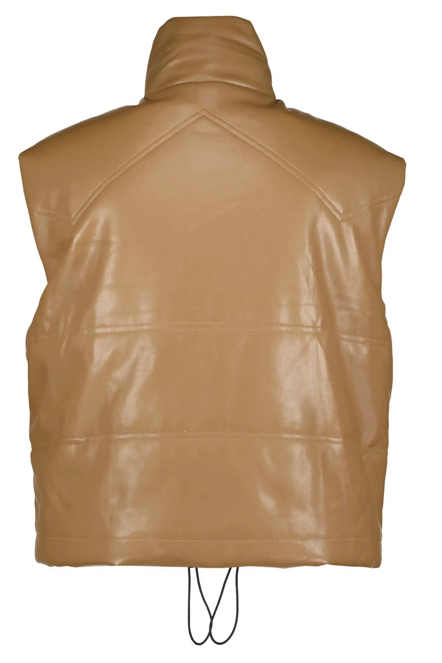 Madison Quilted Vest In Camel