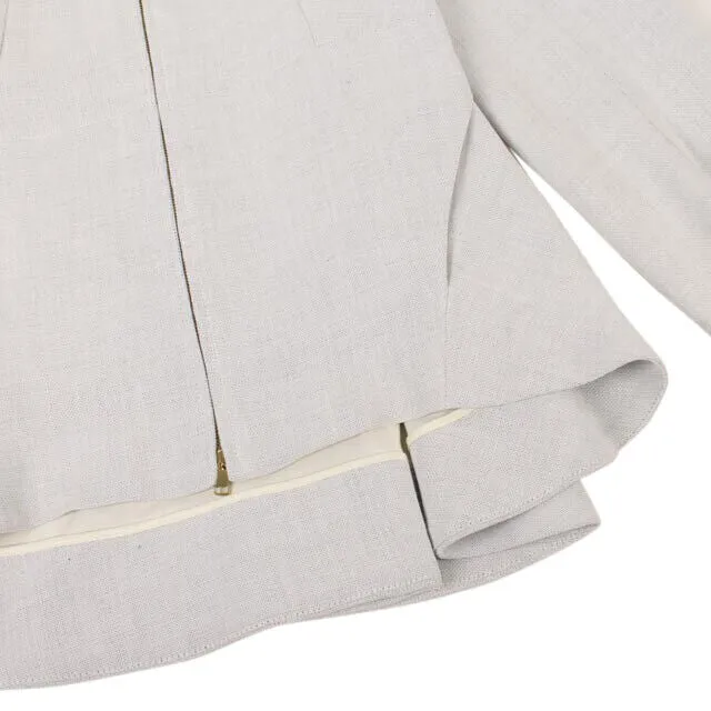 Marni Women's Grey Zip Linen Woven Jacket