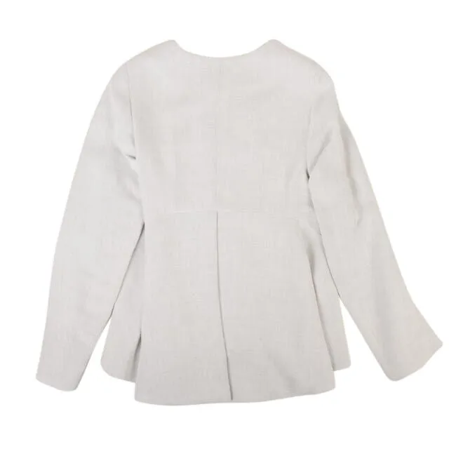 Marni Women's Grey Zip Linen Woven Jacket