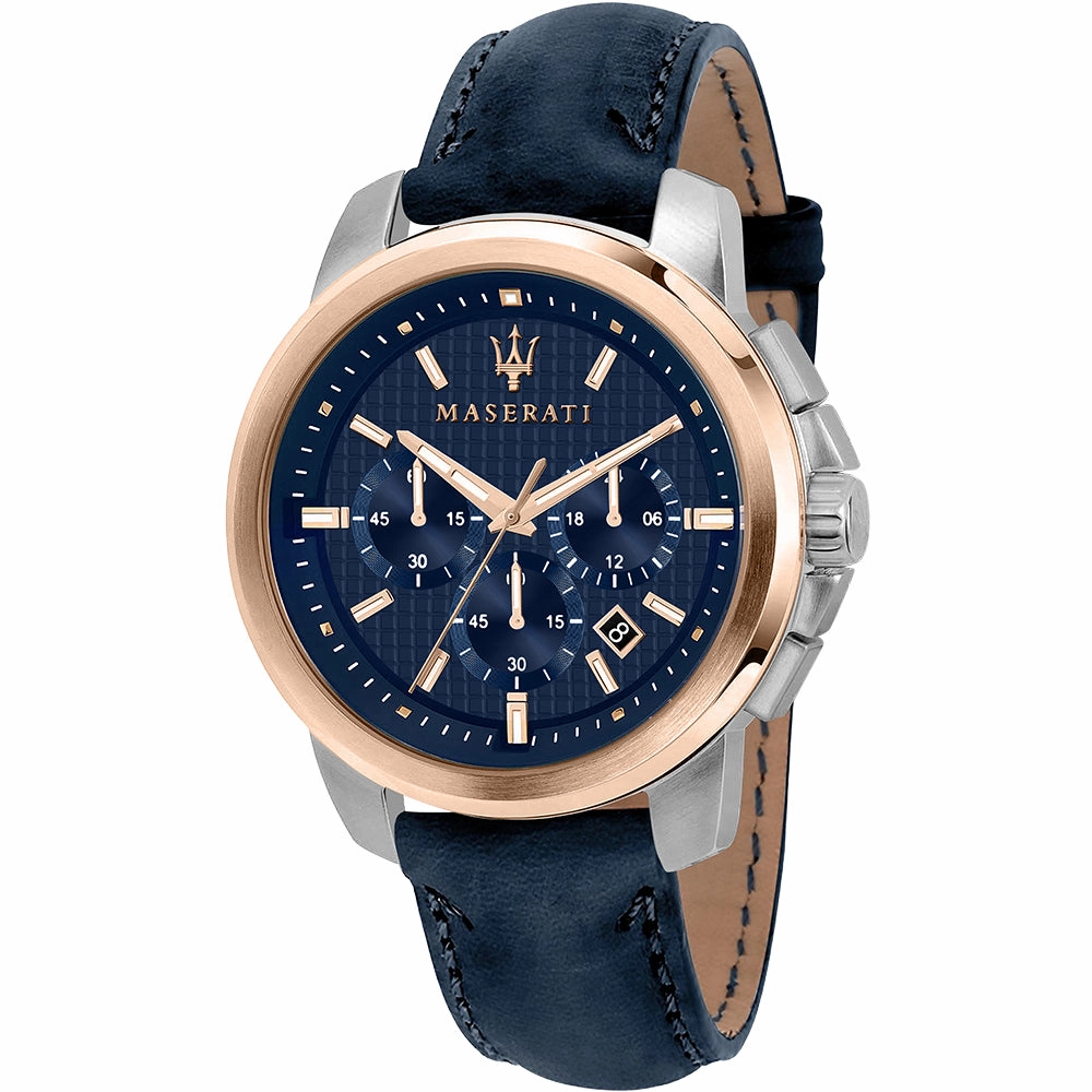 Maserati R8871621015 Successo Chronograph Affordable Leather Watch Leather Watch Discount