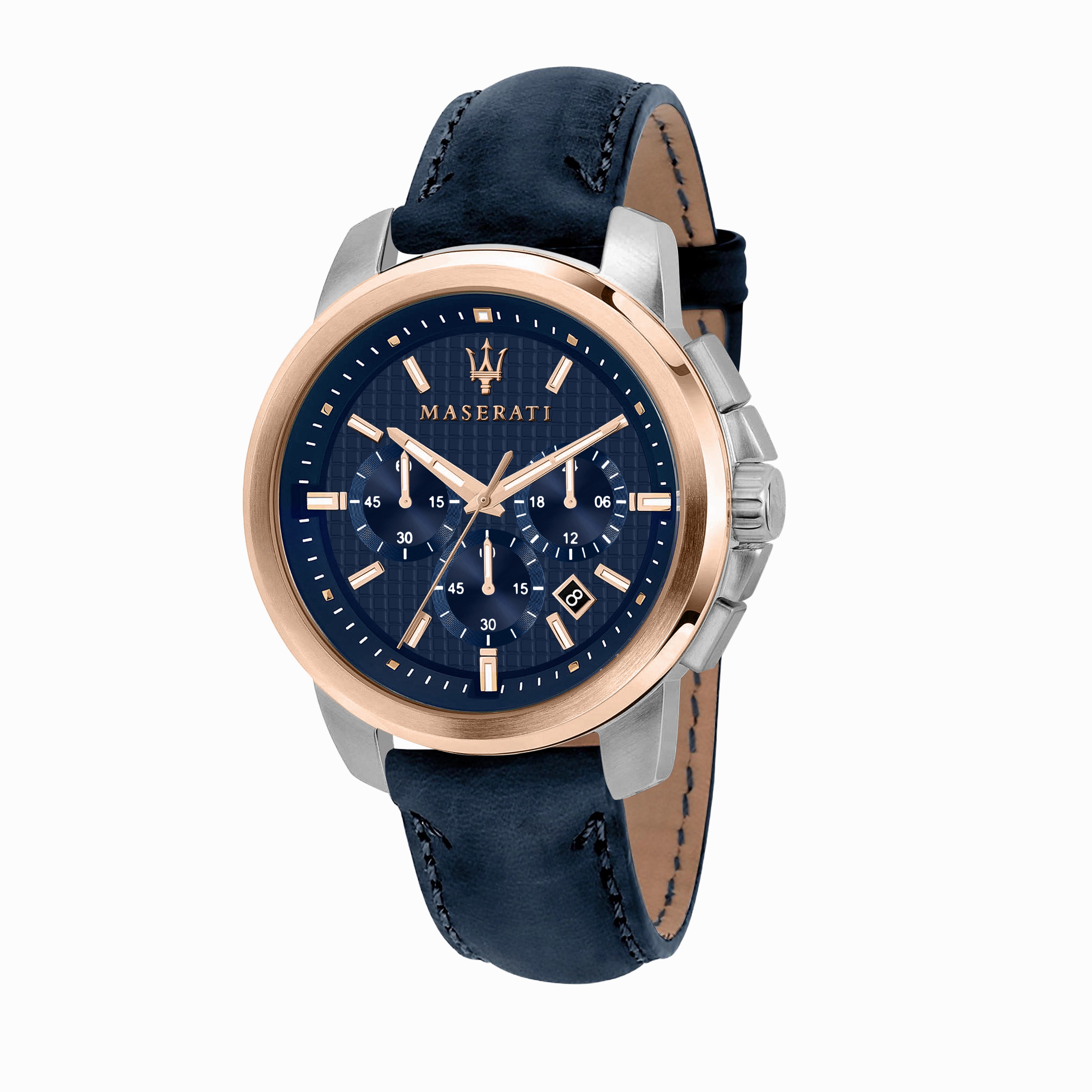 Maserati Successo Navy Blue Chronograph 