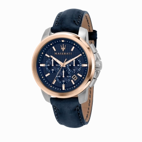 Maserati Successo Navy Blue Chronograph 