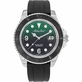 Mathey Tissot Men's Watch - Mathy Design Green Dial Black Rubber Strap | H909AV 