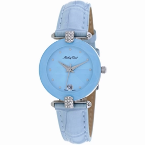 Mathey Tissot Women's Watch - Pyramide Quartz Blue Dial Leather Strap | P318F Luxury Quartz Watch Quartz Watch Sale