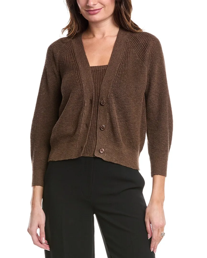 Max Mara Leisure Tenore Coordinated Linen-Blend Cardigan