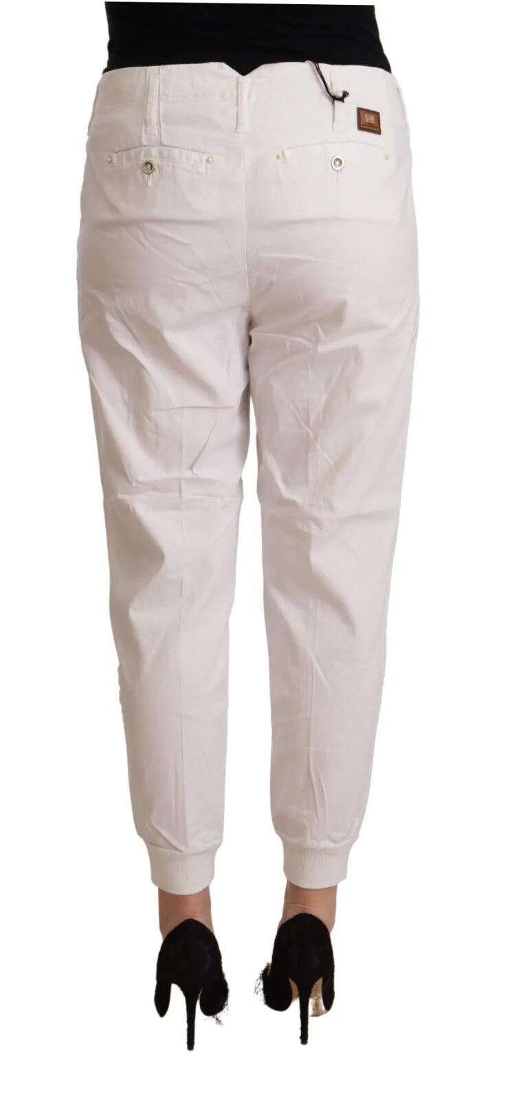 Met  Cotton Mid Waist Tape Cropped Women's Pants