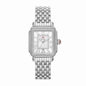 Michele Deco Madison Mid Stainless Diamond Watch,women's watches,ladies watch,elegant women's watch, minimalist women??s watch,fashion watch for women, classic watch for women,waterproof women??s watch,women's watch for work, women's watch for gift, we