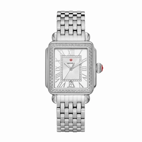 Michele Deco Madison Stainless Diamond Watch,women's watches,ladies watch,elegant women's watch, minimalist women??s watch,fashion watch for women, classic watch for women,waterproof women??s watch,women's watch for work, women's watch for gift, weddin