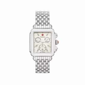 Michele Deco Stainless Diamond Dial Watch,women's watches,ladies watch,elegant women's watch, minimalist women??s watch,fashion watch for women, classic watch for women,waterproof women??s watch,women's watch for work, women's watch for gift, wedding w