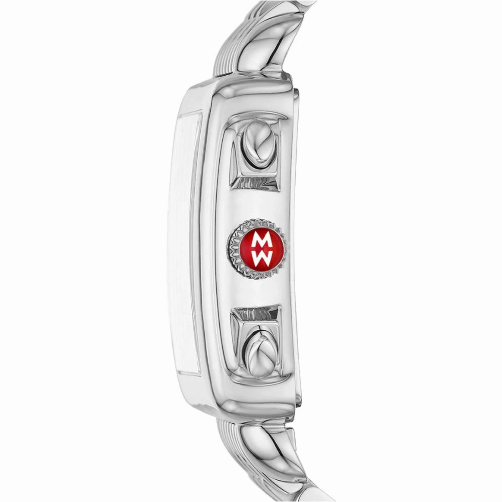 Michele Deco Stainless Diamond Dial Watch