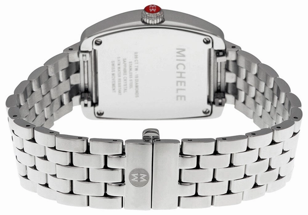 Michele Urban Mini Stainless Steel Silver Dial Diamonds Women's Watch MWW02A000502