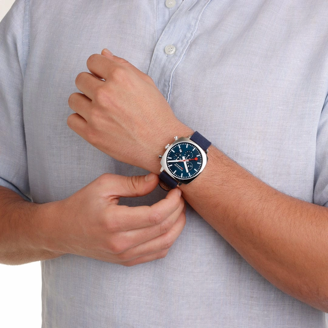 Mondaine Cushion Ocean Blue Watch MSL.41440.LD.SET