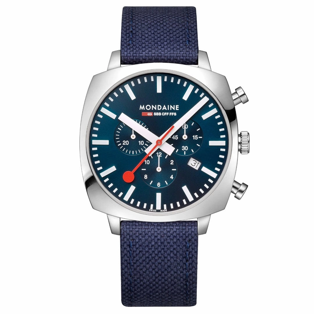 Mondaine Cushion Ocean Blue Watch MSL.41440.LD.SET 