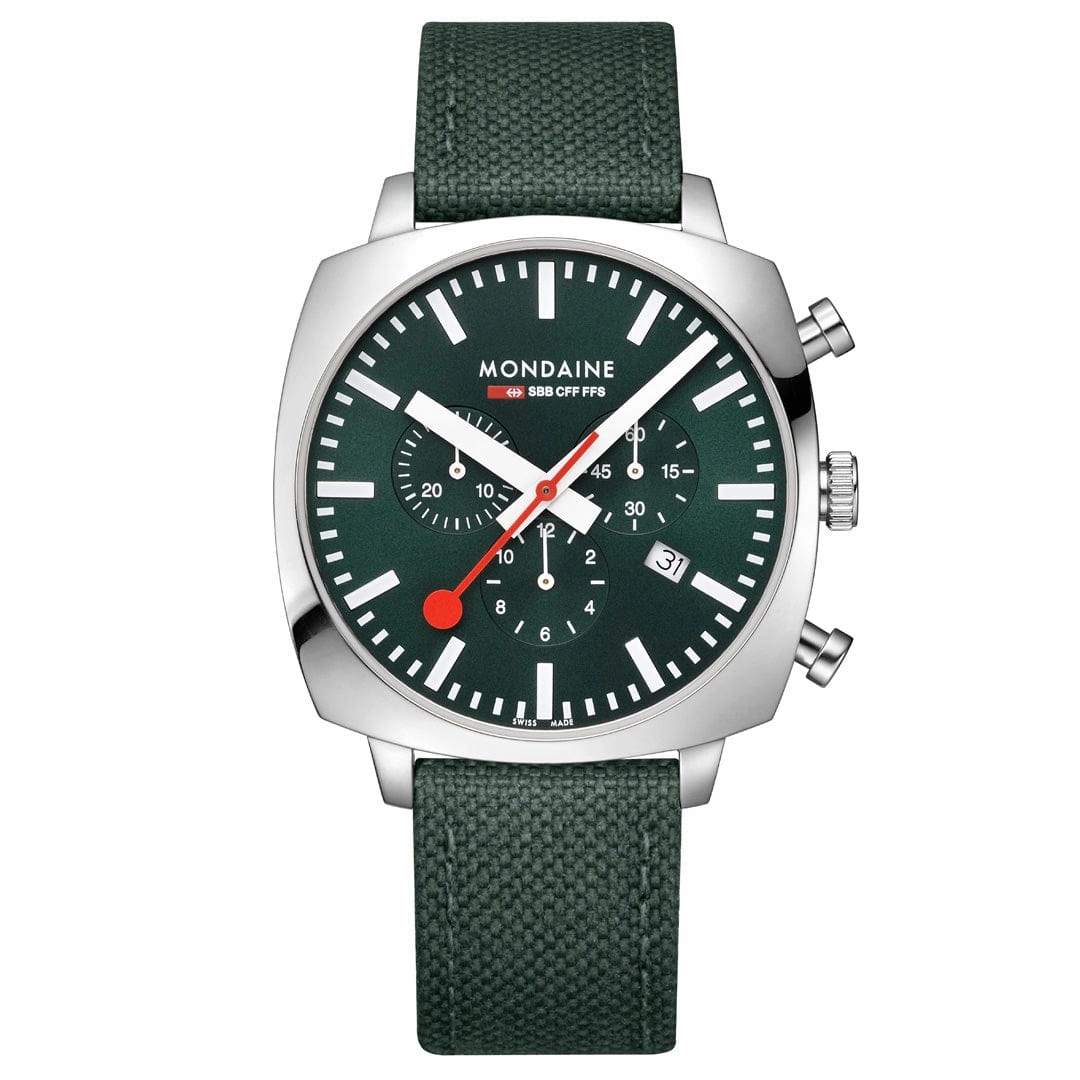 Mondaine Cushion Park Green Watch MSL.41460.LF.SET,quartz watch, quartz watches for men, quartz watches for women, best quartz watch, minimalist quartz watch, luxury quartz watch, waterproof quartz watch,analog quartz watch, digital quartz watch,affordable
