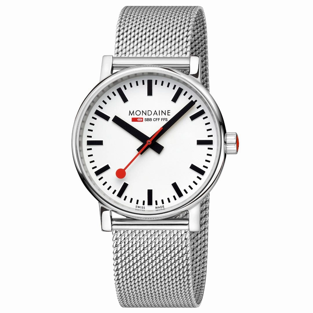 Mondaine Evo2 Stainless Steel White Dial Watch MSE.40110.SM,quartz watch, quartz watches for men, quartz watches for women, best quartz watch, minimalist quartz watch, luxury quartz watch, waterproof quartz watch,analog quartz watch, digital quartz watch,a