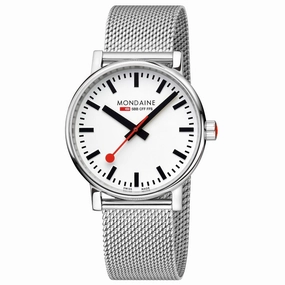 Mondaine Evo2 Stainless Steel White Dial Watch MSE.40110.SM,quartz watch, quartz watches for men, quartz watches for women, best quartz watch, minimalist quartz watch, luxury quartz watch, waterproof quartz watch,analog quartz watch, digital quartz watch,a