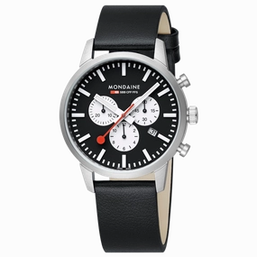 Mondaine Neo Chronograph Super-luminova? Vegan Leather, 41 Mm MSD.41420.LBV 