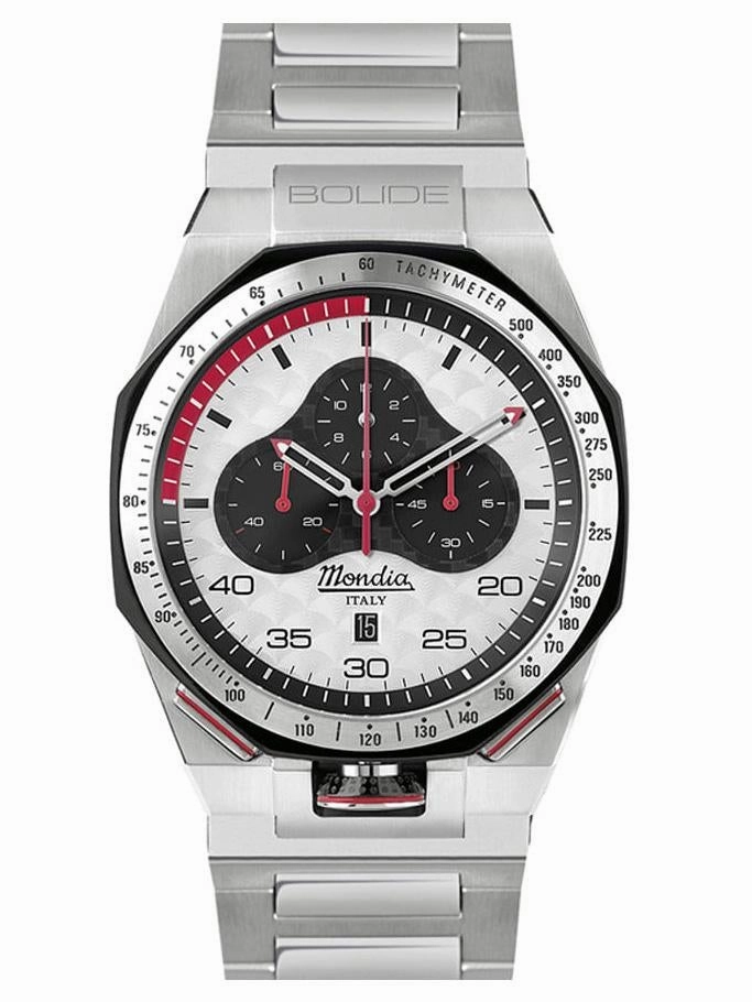 Mondia Bolide Scuderia - Men's Watch - MI-787-SS-4SLBK-CM Sports Watch for Men/Women Budget Sports Watch Luxury Sports Watch