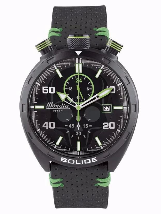 Mondia Italy Bolide Skull Men's Watch Green MI-789-BK-BKGR-CP Sports Watch for Men/Women Budget Sports Watch Luxury Sports Watch