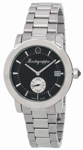 Montegrappa Nerouno Black Dial Date Stainless Steel Quartz Women's Watch IDLNWA11 Women??s luxury watches Affordable women watches
