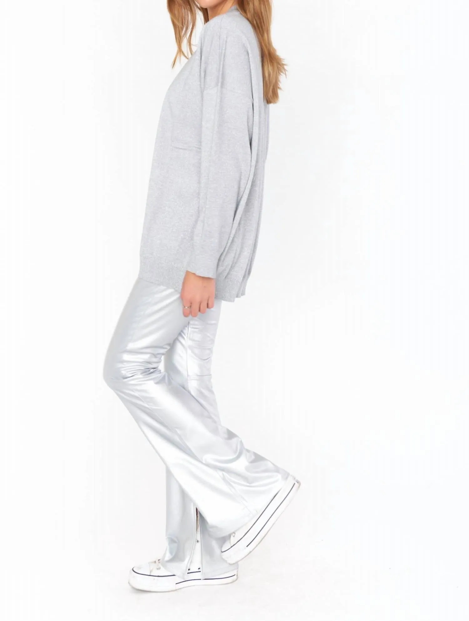 Nashville Pull On Flare Pant In Silver