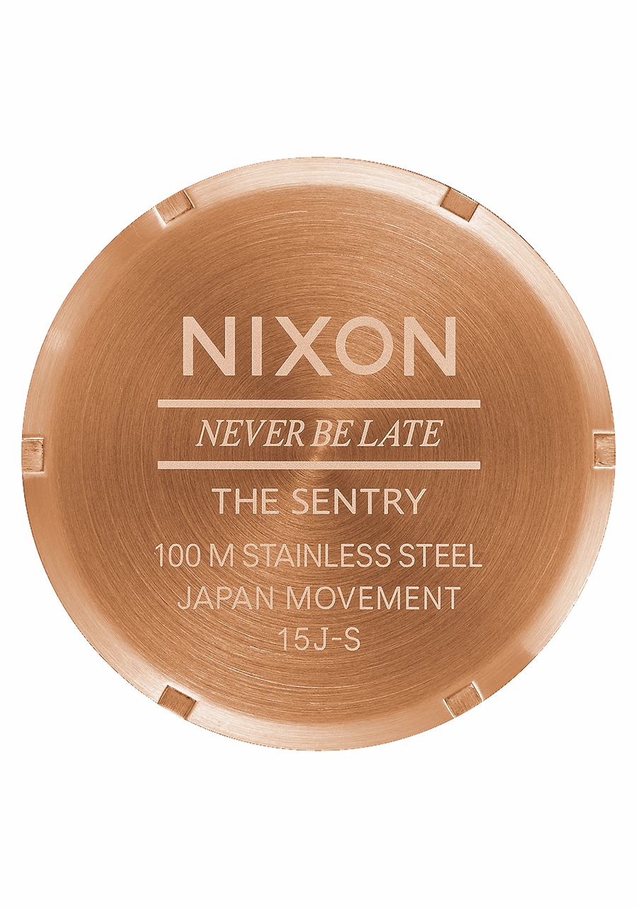 Nixon Sentry Leather Brown Dial Mens Watch A105-2001-00