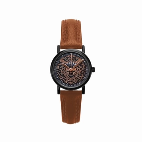No.24 Memento Mori Tan Strap,women's watches,ladies watch,elegant women's watch, minimalist women??s watch,fashion watch for women, classic watch for women,waterproof women??s watch,women's watch for work, women's watch for gift, wedding watch for brid