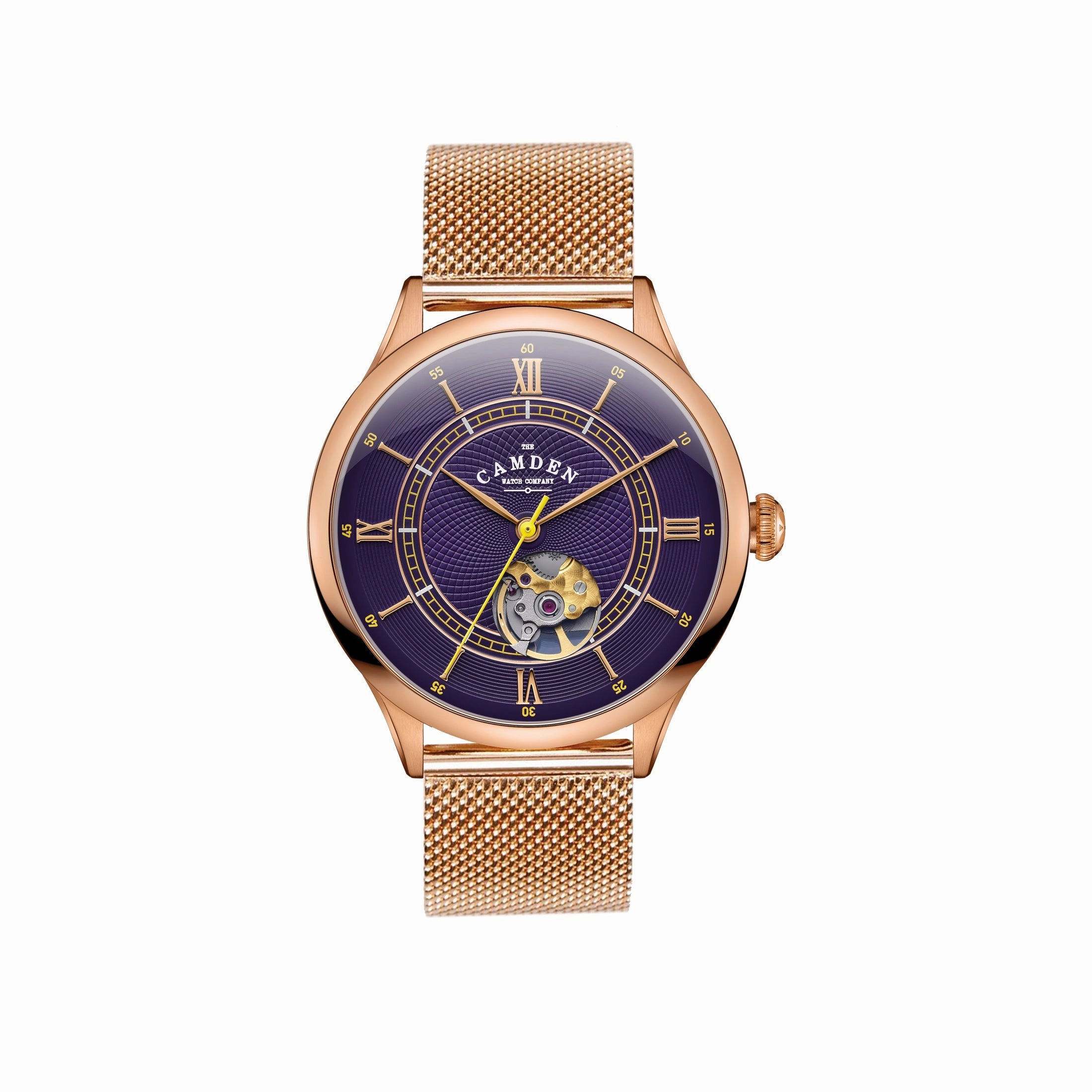 No.274 Open Heart Rose gold, purple and mesh,women's watches,ladies watch,elegant women's watch, minimalist women??s watch,fashion watch for women, classic watch for women,waterproof women??s watch,women's watch for work, women's watch for gift, weddin