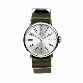 No.88 Steel and Green Nato,women's watches,ladies watch,elegant women's watch, minimalist women??s watch,fashion watch for women, classic watch for women,waterproof women??s watch,women's watch for work, women's watch for gift, wedding watch for bride,