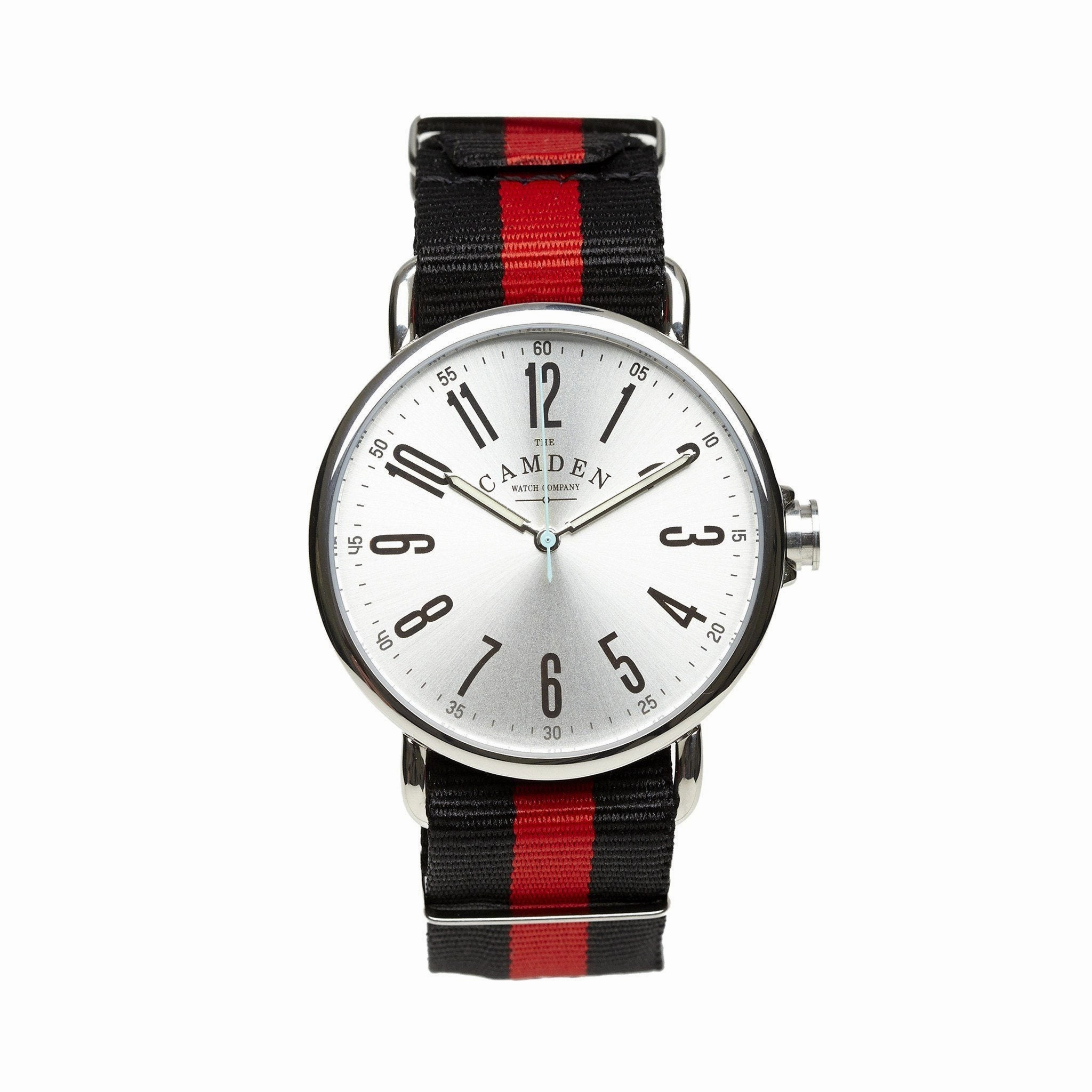 No.88 Steel and Red & Black Nato,women's watches,ladies watch,elegant women's watch, minimalist women??s watch,fashion watch for women, classic watch for women,waterproof women??s watch,women's watch for work, women's watch for gift, wedding watch 