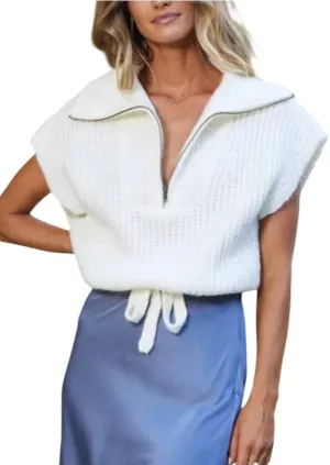 Nomad Sweater Vest In Cream