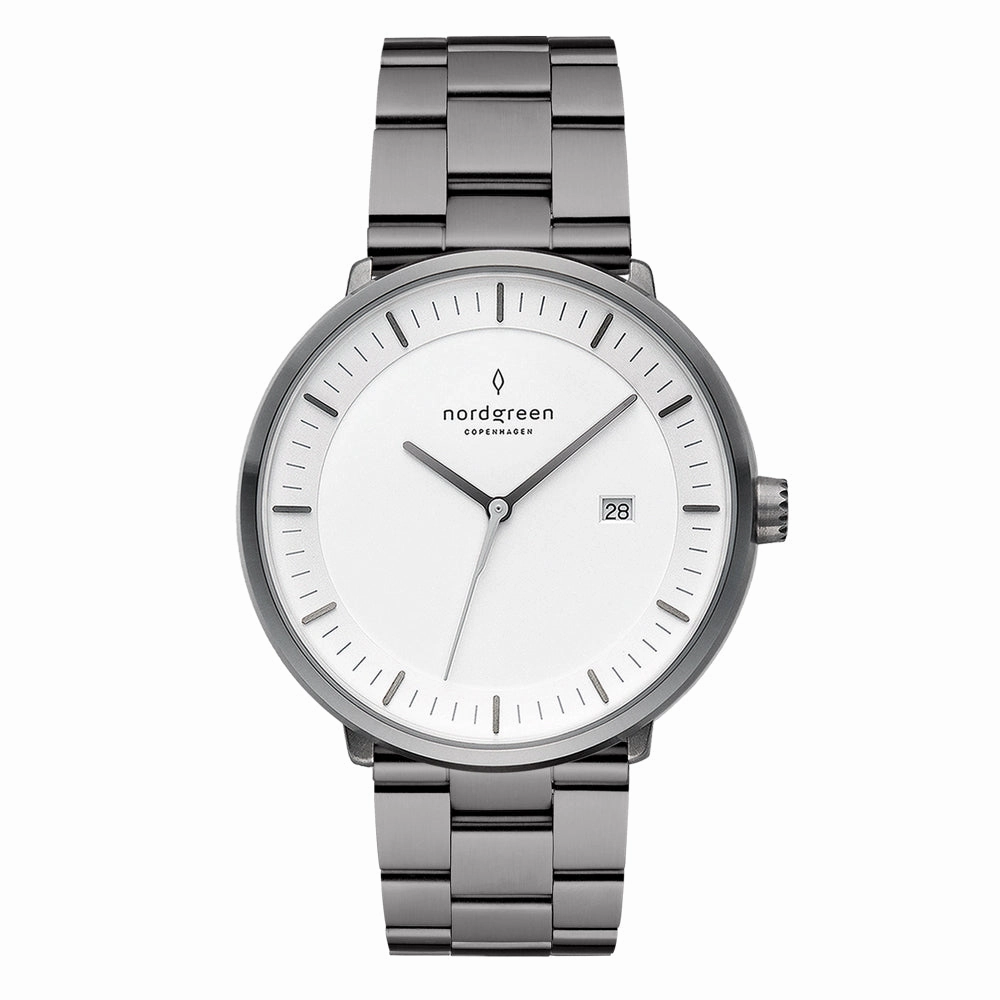 Nordgreen Men's Philosopher 40mm Gun Metal Watch 