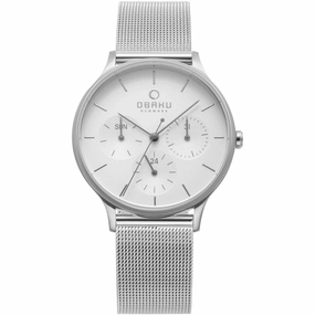 Obaku Women's Watch - Lind White Dial Plated Stainless Steel Bracelet | V212LMCIMC Luxury Quartz Watch Quartz Watch Sale