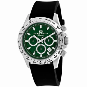 Oceanaut Men's Watch - Biarritz Quartz Green Dial Black Rubber Strap | OC6112R 