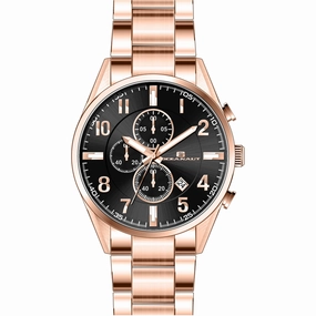 Oceanaut Men's Watch - Escapade Black Dial Plated Stainless Steel Bracelet | OC5856 