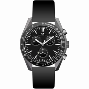 Oceanaut Men's Watch - Orbit Quartz Gunmetal Case Black Dial Leather Strap | OC7580 Luxury Quartz Watch Quartz Watch Sale