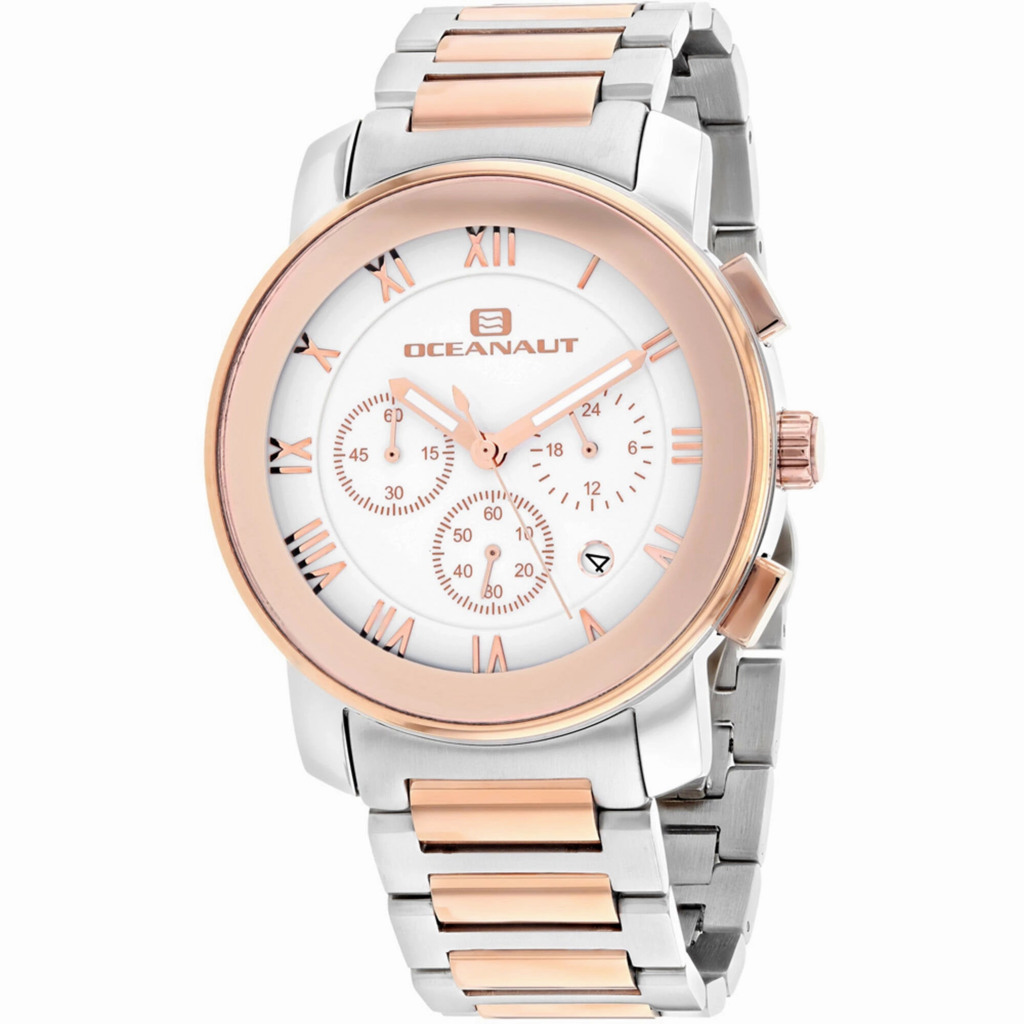 Oceanaut Men's Watch - Riviera White Dial Plated Stainless Steel Bracelet | OC0337 Luxury Quartz Watch Quartz Watch Sale