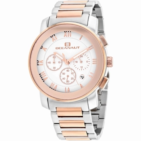 Oceanaut Men's Watch - Riviera White Dial Plated Stainless Steel Bracelet | OC0337 Luxury Quartz Watch Quartz Watch Sale