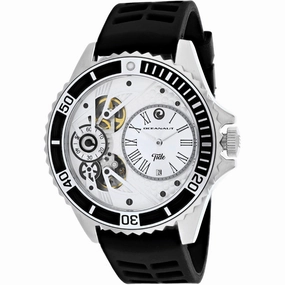 Oceanaut Men's Watch - Tide Quartz Silver Tone Case Black Rubber Strap | OC0990 