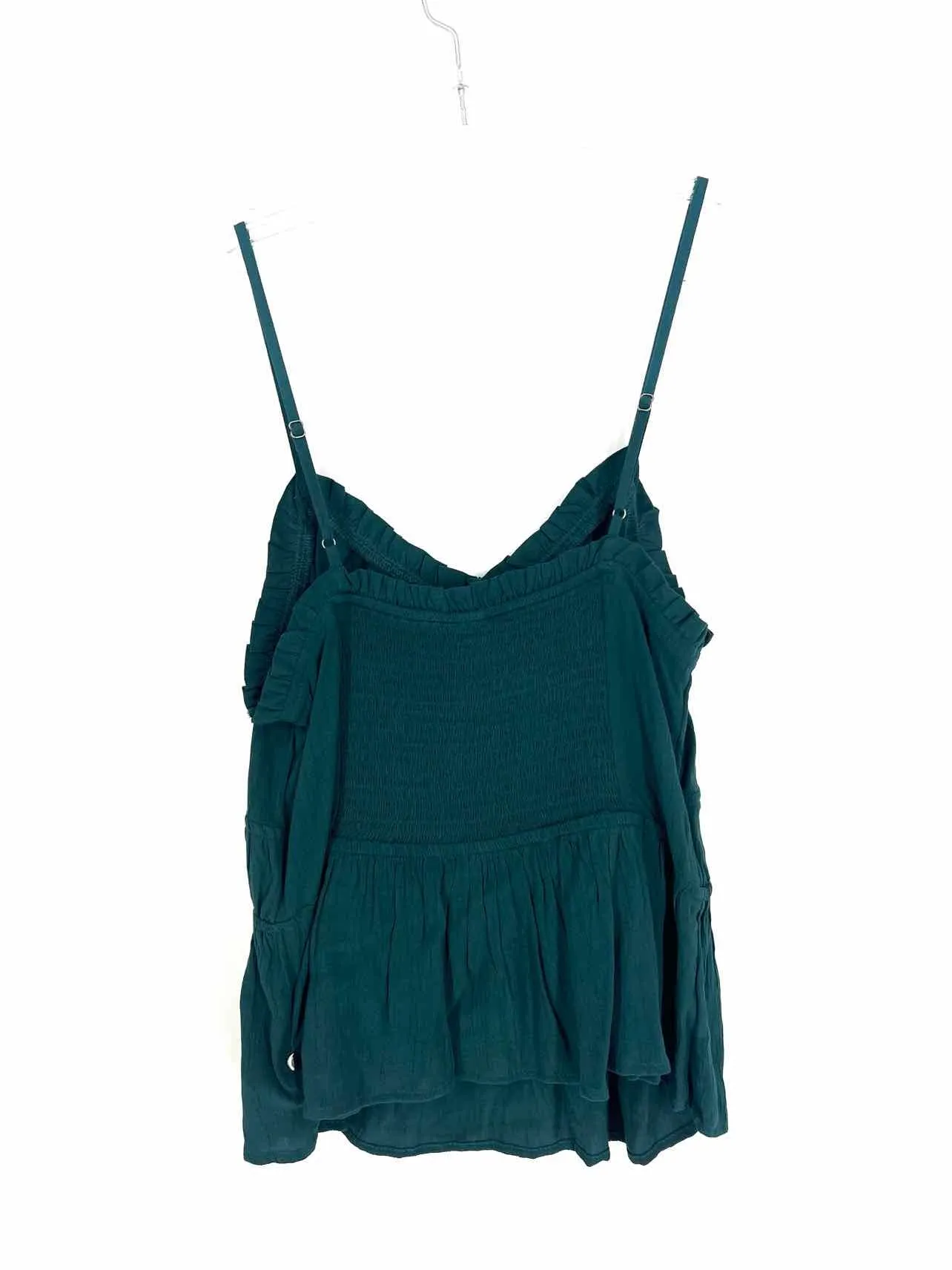 Old Navy Size S Dark Teal Smocked Solid Tops Top-Sleeveless