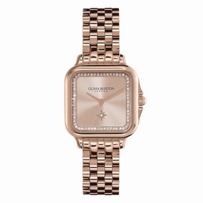 Olivia Burton Grosvenor Carnation Gold Plated Ladies Watch 24000085 