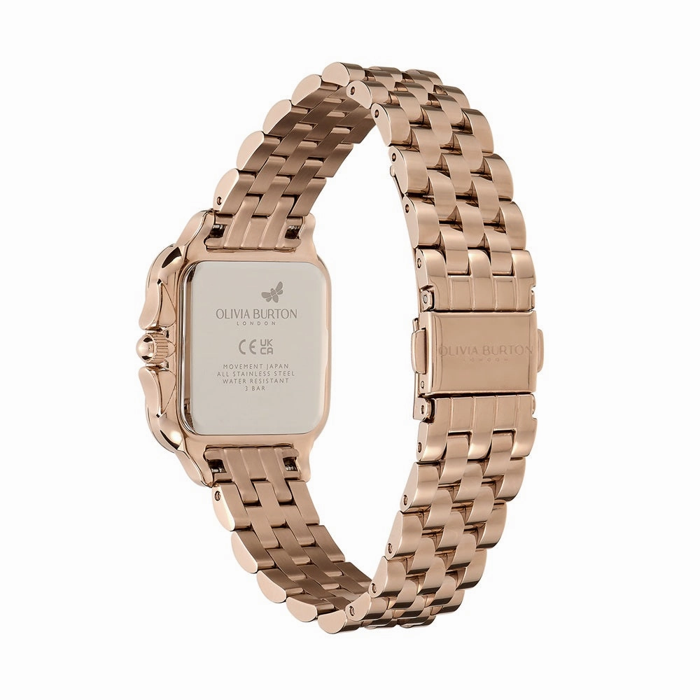 Olivia Burton Grosvenor Carnation Gold Plated Ladies Watch 24000085
