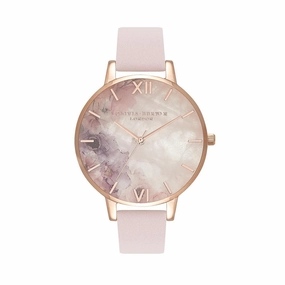 Olivia Burton Semi Precious Rose Gold Blossom Watch - Gold 