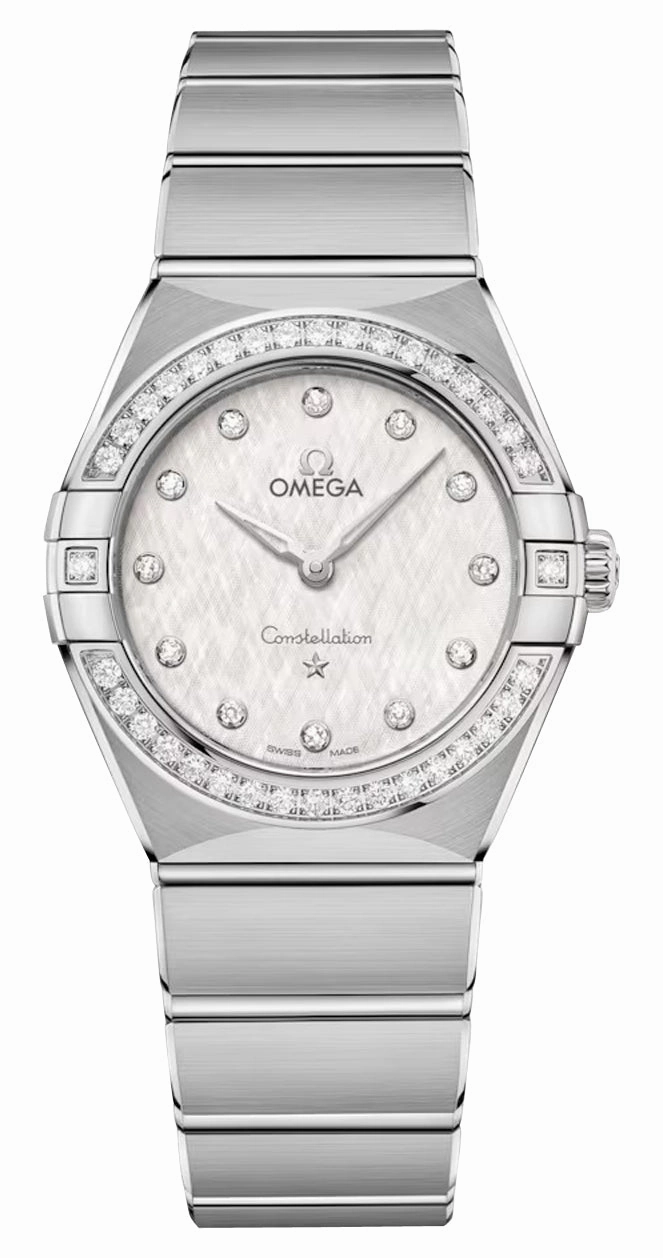 Omega Constellation Stainless Steel Silver Dial Diamonds Quartz Womens Watch 131.15.28.60.52.001 Women??s luxury watches Affordable women watches