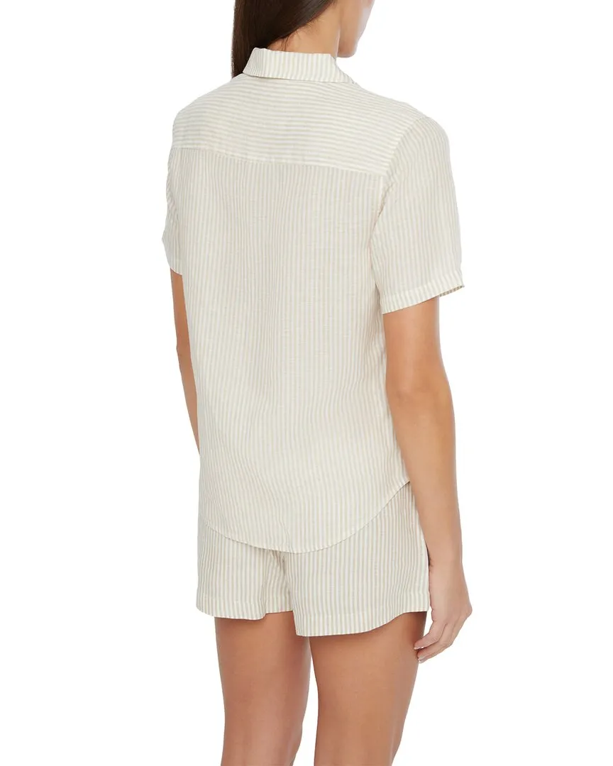 Onia Air Linen-Blend Short Sleeve Shirt