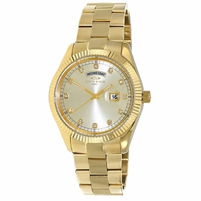 Oniss Men's Watch - Admiral Gold Dial Plated Stainless Steel Bracelet | ON3881-MGG 