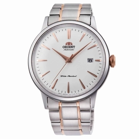 Orient Men's Automatic Watch - Classic White Dial Two Tone Bracelet | RA-AC0004S10A,automatic watch,automatic watches for men,automatic watches for women,luxury automatic watch,minimalist automatic watch,dress automatic watch,vintage automatic watch,autom